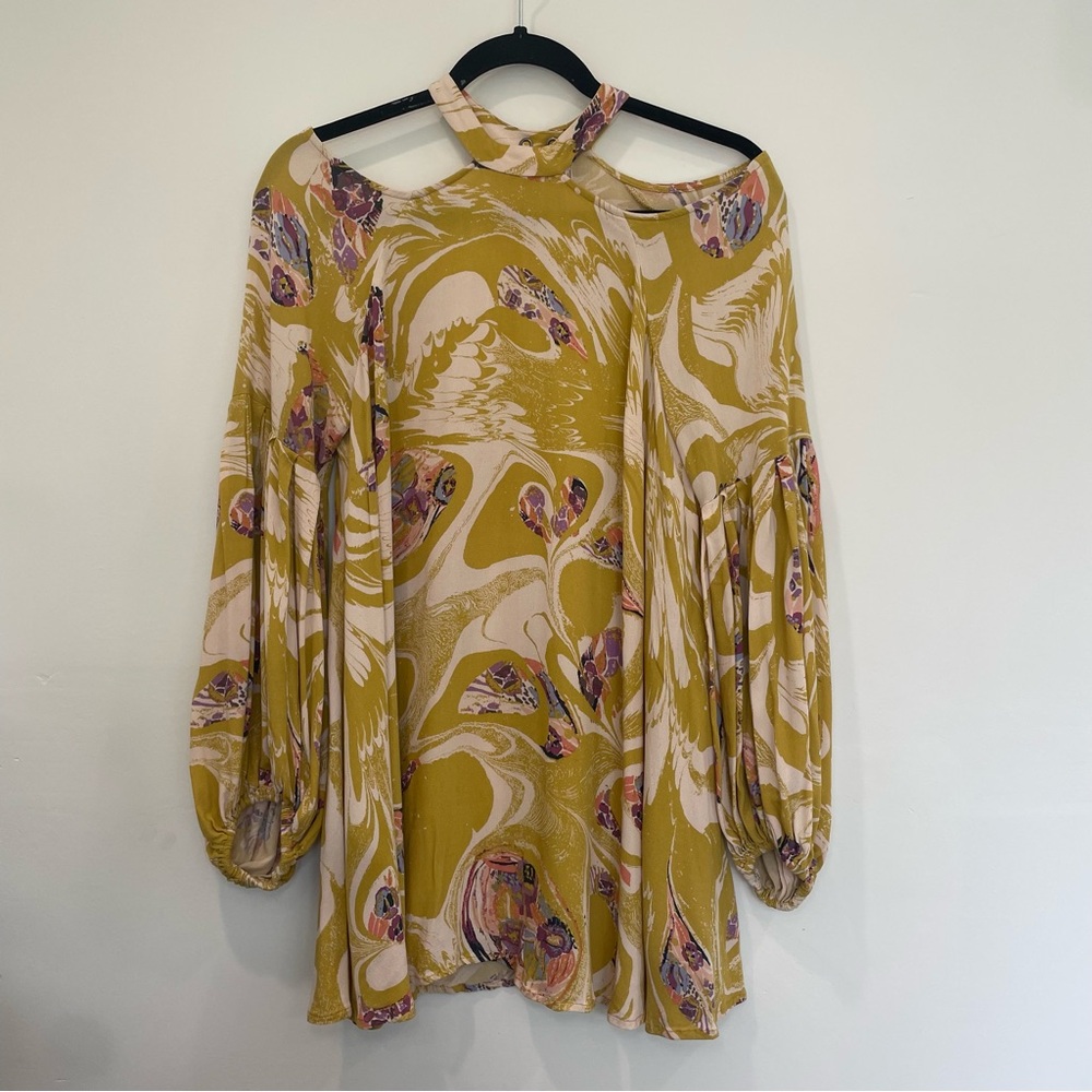 Free People Drift Away Boho Tunic Blouse Dress - Picture 2 of 7
